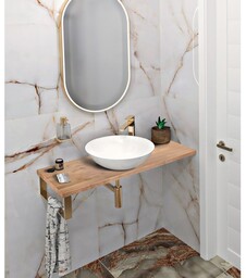 Sapho WOODY blat 1000x28x360mm lite drewno dąb naturalny