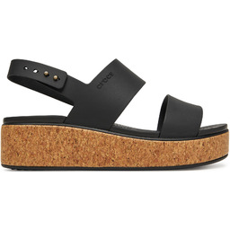 Sandały Crocs Brooklyn Cork Low Wedge 211144 Czarny