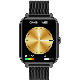 Smartwatch Garett GRC Classic, czarny stalowy