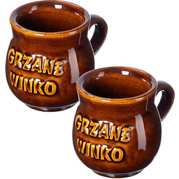 Kubek kamionkowy z uchem Olympia 0.25L z napisem