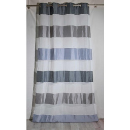 HomeMaison Firanka, duża, w paski poliester szara 140