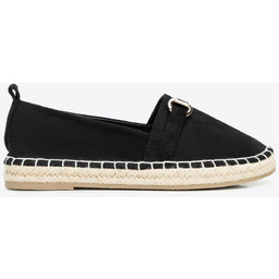 Damskie espadryle z klamrą czarne