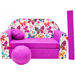 Sofa Dla Dzieci Kanapa 160cm Rozkładana Piankowa Mini