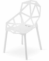 NOWOCZESNE KRZESŁO SONIC BIEL POLIPROPYLEN ZESTAW 4 SZTUKI
