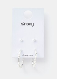 Sinsay - Kolczyki 2 pack - Srebrny