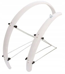 Błotniki rowerowe Orion 28 x 53 mm białe,
