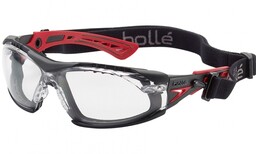 OKULARY CHORONNE BOLLE RUSH+; BI-MATERIAŁOWE OPRAWKI CZARNO-CZERWONE PC+TPR