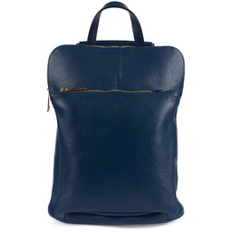 Plecak skórzany torebka 2w1 Vera Pelle S40 granatowy