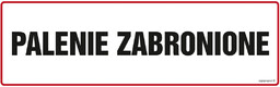NC014 PALENIE ZABRONIONE, PN - PŁYTA PCV 1MM;