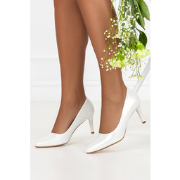 Szpilki Sergio Leone damskie błyszczące srebrne 1336-40