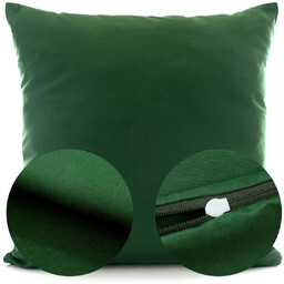 Poszewka Bawełna 45 x 45 Jednolita Ola Zieleń