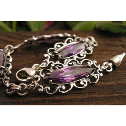 LONDRA - srebrna bransoletka z ametystem