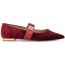 Nine West Baleriny Damskie Bordowy 8168-1