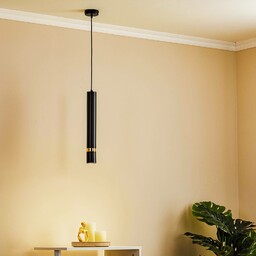 Lampa wisząca Rondo Luminex, możliwość ściemniania, czarny, salon