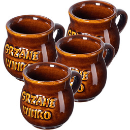 Kubek kamionkowy z uchem Olympia 0.25L z napisem