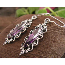LONDRA - srebrne kolczyki z ametystem