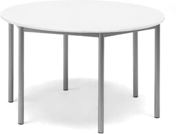 Stół SONITUS, okrągły, Ø1200x720 mm, laminat HPL biały,