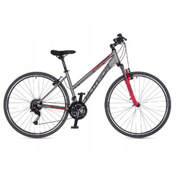 Rower Cross 700 Author Integra 19" srebrno czerwony