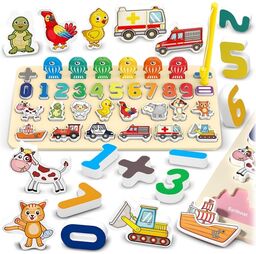 Tablica edukacyjna, cyfry, zwierzaki i pojazdy, Ricokids