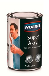 NOBILES Super akryl farba akrylowa biała 1L