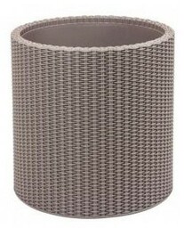Keter Osłonka na doniczkę Cylinder Planter S szary,