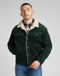 Lee Sherpa Jacket Męska Kurtka Sztruksowa Sztruks Kelp