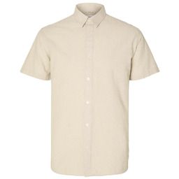 camicie uomo selected 16092495 linen shirt ss pure
