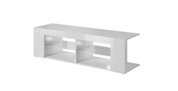 Cama Meble Szafka RTV TEXAS 50/134/40 biały/biały połysk