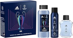 Zestaw adidas UEFA Goal zawierający wodę toaletową, żel