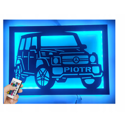 Lampka Nocna Led 3D Auto Samochód mercedes jeep