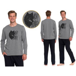 Moraj Piżama męska MAKS: szary/czarny