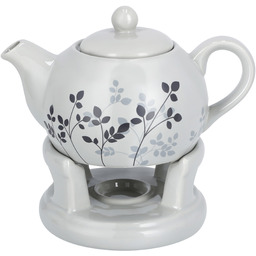 Ceramiczny imbryk do herbaty kawy z podgrzewaczem 1L