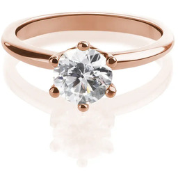 Pierścionek zaręczynowy z różowego złota z diamentem laboratoryjnym