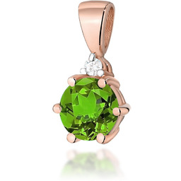 Złota zawieszka wisiorek Z076 Oliwin 0,60ct różowe złoto