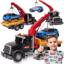 Samochód Laweta z Podnośnikiem Pomoc Drogowa Auto Światło