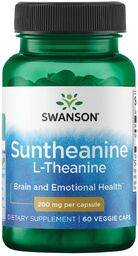 Swanson Suntheanine L-Theanine, L-teanina 200 mg, 60 kapsułek