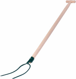 Widły metalowe 2-zębne Varzi 132 cm, zielone
