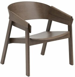 Muuto COVER LOUNGE Krzesło Drewniane - Ciemnobrązowe
