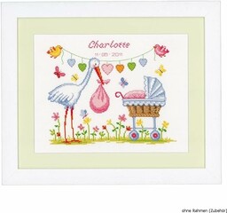 VERVACO Haft Krzyżykowy Liczony Zestaw Metryczka dla Dziecka