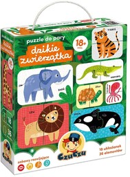 CzuCzu Puzzle do pary Dzikie zwierzątka 18m+