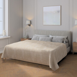 Pled narzuta 220x260cm, beżowo-ecru, 220 x 260 cm,