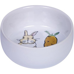 Nobby Ceramiczna miska dla gryzoni Carrot Plus biała