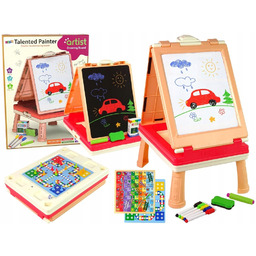 Lean Toys Tablica 3w1 Wielofunkcyjna Dwustronna Stolik