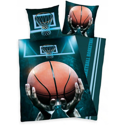 Pościel Bawełniana 140X200 Koszykówka Pościel Nba Piłka Młodzieżowa