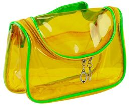 WYPRZEDAŻ Kosmetyczka transparentna żółto- zielona