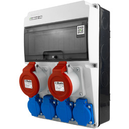 Rozdzielnica budowlana 4x230V 2x16A JUN bez zabezpieczeń gniazda