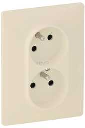 VALENA LIFE - Gniazdo podwójne 2xP+Z monoblokowe bez