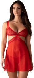 Babydoll i stringi Cupide Desir czerwone