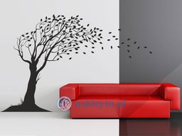 Drzewo na wietrze naklejka dekoracyjna naklejka