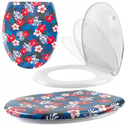 Deska Wc wolnoopadająca sedesowa klozetowa kolorowa kwiaty flowers